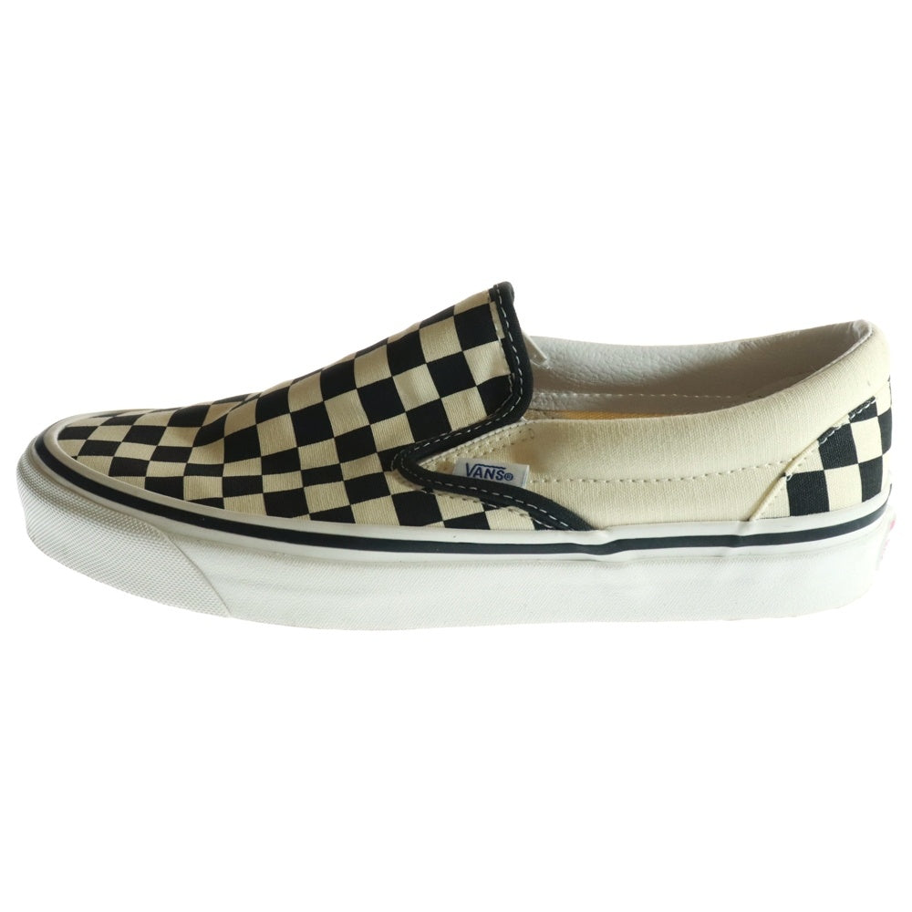 VANS(ヴァンズ) CHECKERBOARD ANAHEIM FACTORY チェッカー アナハイムファクトリー キャンバス ローカットスニーカー スリッポン 507452 ホワイト/ブラック