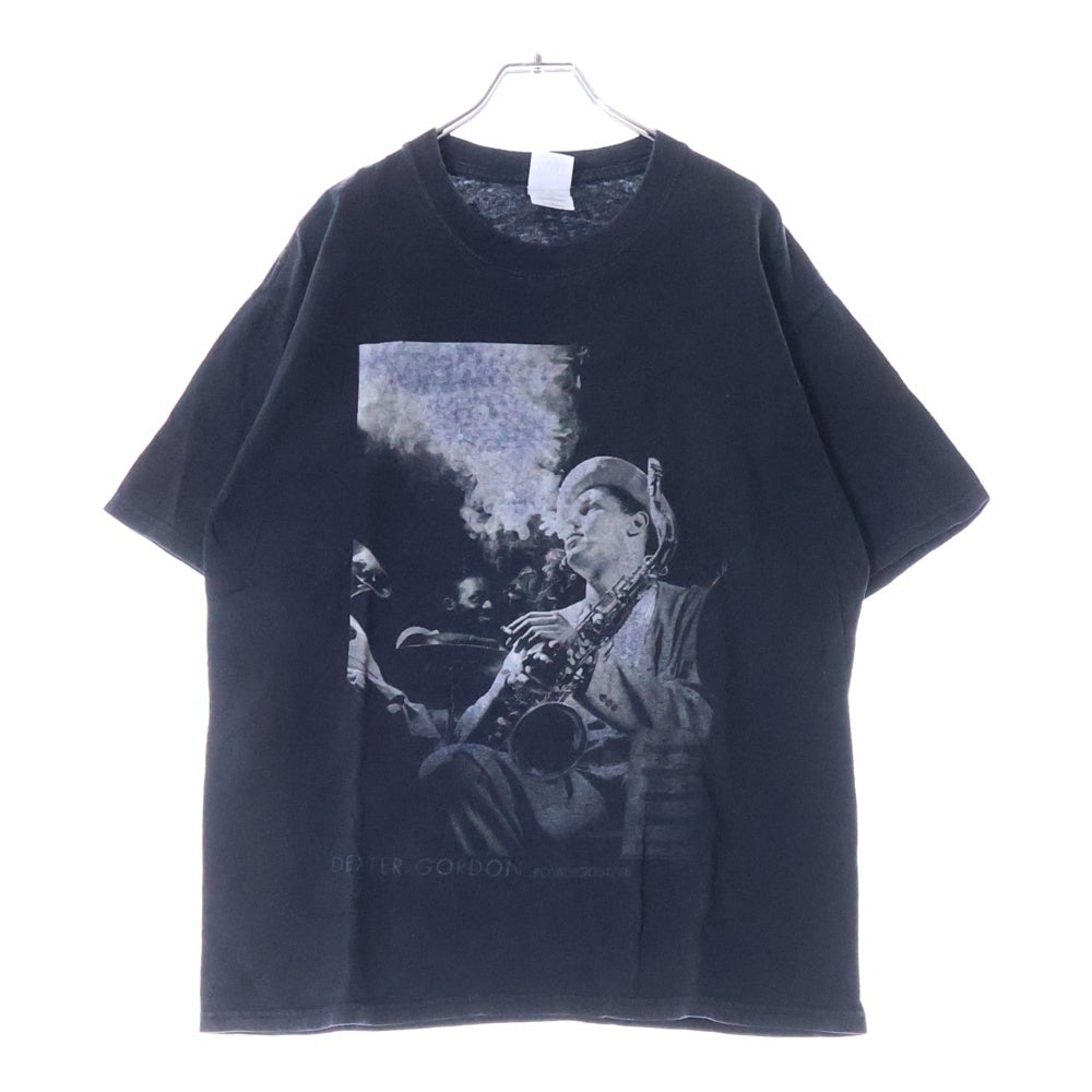 VINTAGE(ヴィンテージ) 00s DEXTER GOROOM ROYAL ROOST デクスター ゴードン フロント プリント Tシャツ 半袖カットソー ブラック
