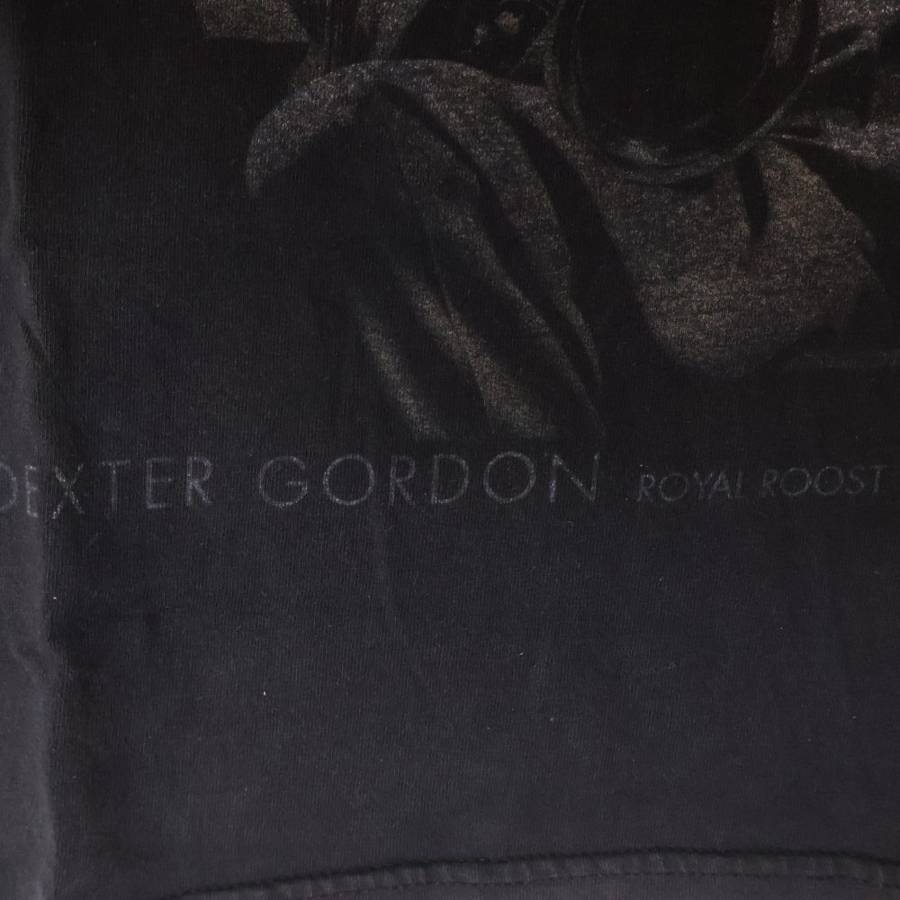 VINTAGE(ヴィンテージ) 00s DEXTER GOROOM ROYAL ROOST デクスター ゴードン フロント プリント Tシャツ 半袖カットソー ブラック
