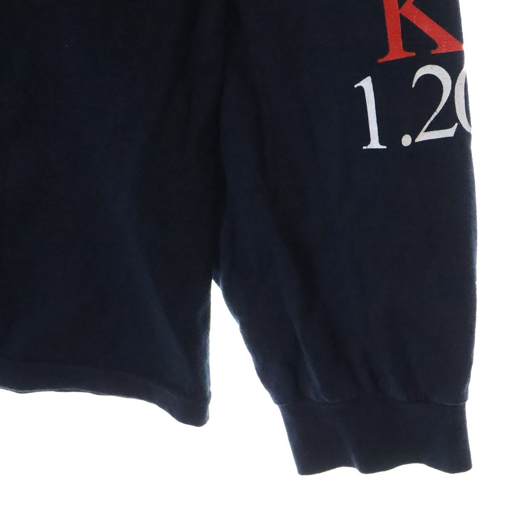 VINTAGE(ヴィンテージ) 00s ROLLING STONES ローリングストーンズ リップ&ターン アーム プリント ロングスリーブ Tシャツ 長袖カットソー ブラック
