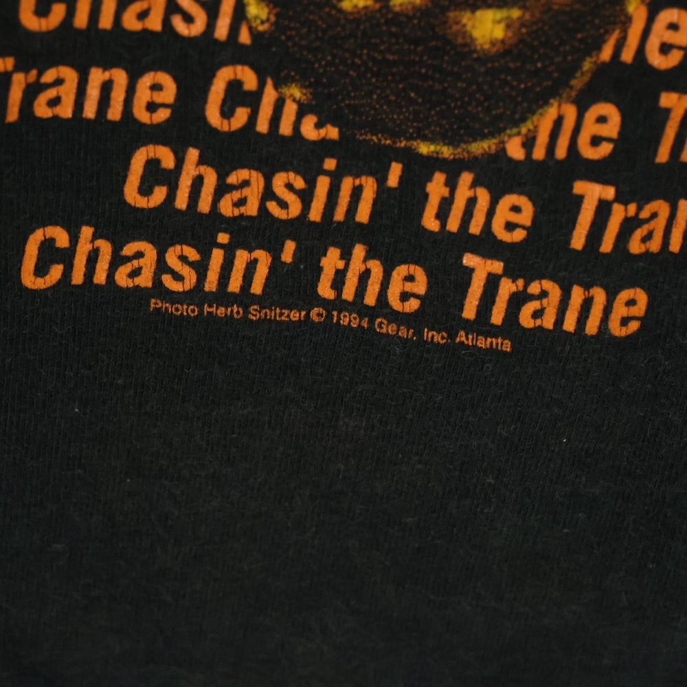 VINTAGE(ヴィンテージ) 90s JOHN COLTRANE Chasin' the Trane ジョン コルトレーン フロント プリント Tシャツ 半袖カットソー ブラック
