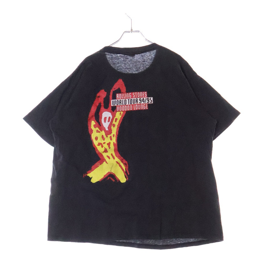 VINTAGE(ヴィンテージ) 90s ROLLING STONES 1994 VOODOO LOUNGE WORLD TOUR ローリングストーンズ ヴードゥー・ラウンジ・ワールド・ツアー Tシャツ 半袖カットソー ブラック