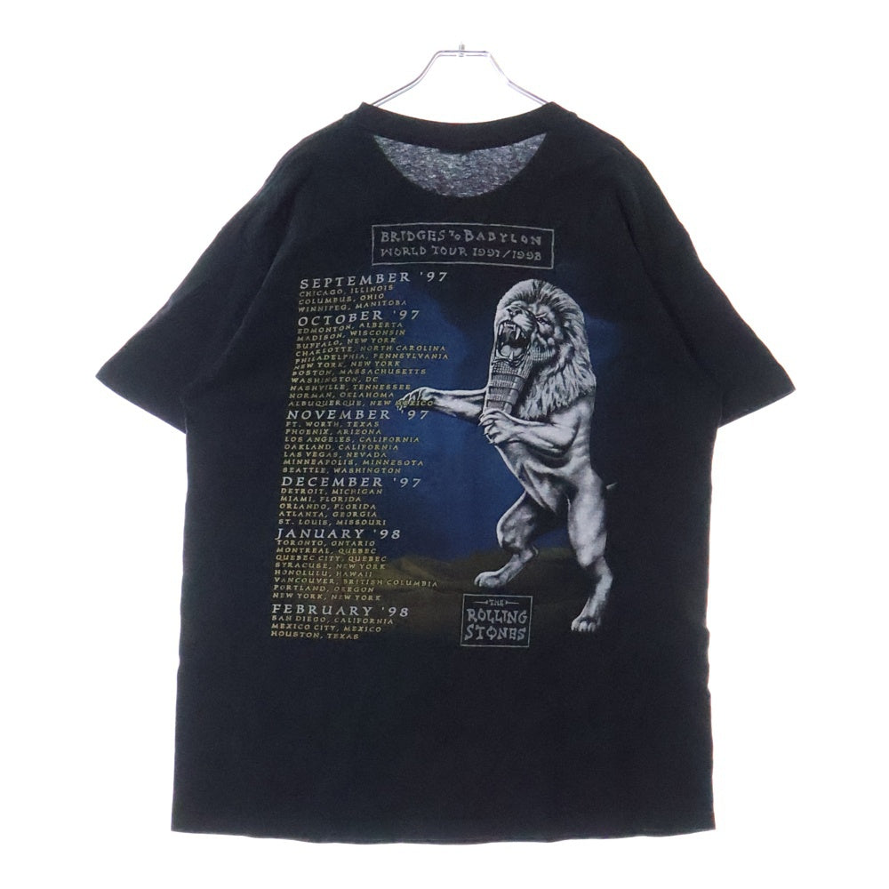 VINTAGE(ヴィンテージ) 90s ROLLING STONES BRIDGES TO BABYLON WORLD TOUR 1997 ローリング・ストーンズ ブリッジズ・トゥ・バビロン ワールド・ツアー Tシャツ 半袖カットソー