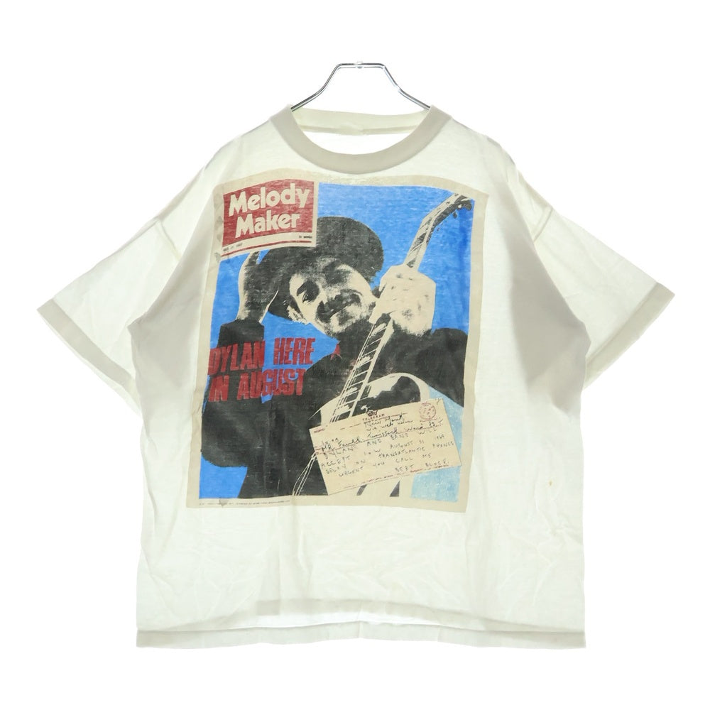 VINTAGE(ヴィンテージ) 80-90s MELODY MAKER メロディー メイカー フロントプリント Tシャツ 半袖カットソー ホワイト