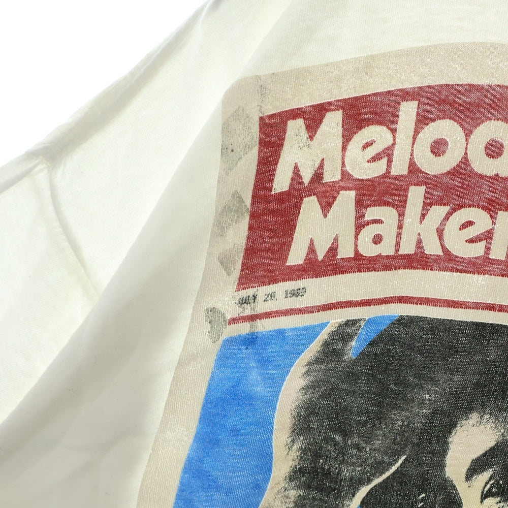 VINTAGE(ヴィンテージ) 80-90s MELODY MAKER メロディー メイカー フロントプリント Tシャツ 半袖カットソー ホワイト