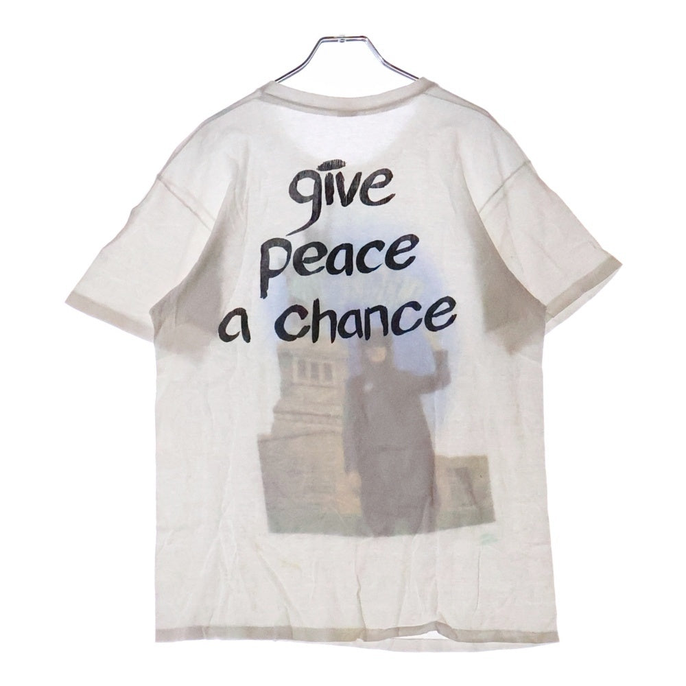 VINTAGE(ヴィンテージ) 90s JOHN LENNON IMAGINE ジョンレノン イマジン 両面プリント Tシャツ 半袖カットソー ホワイト