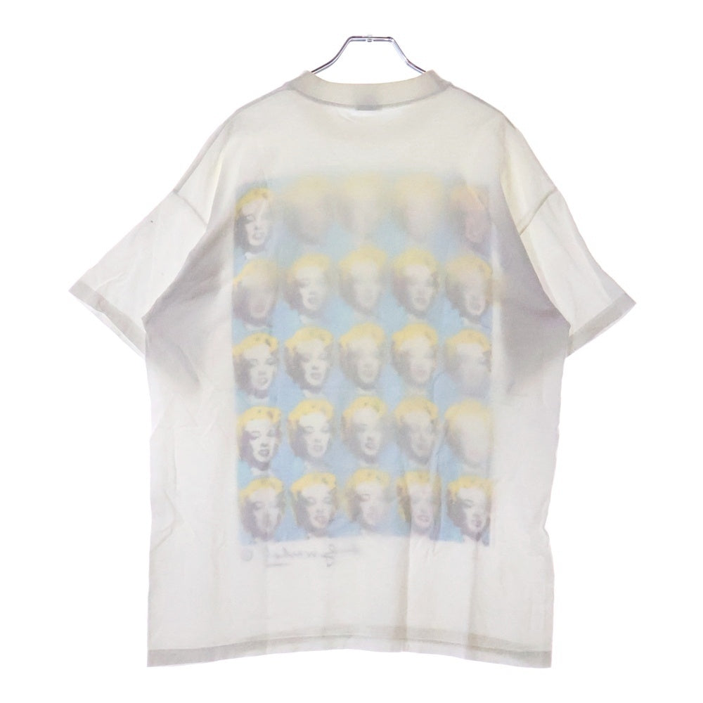 VINTAGE(ヴィンテージ) 90s ANDY WARHOL MARILYN MONROE アンディーウォーホル マリリンモンロー フロントプリント Tシャツ 半袖カットソー ホワイト