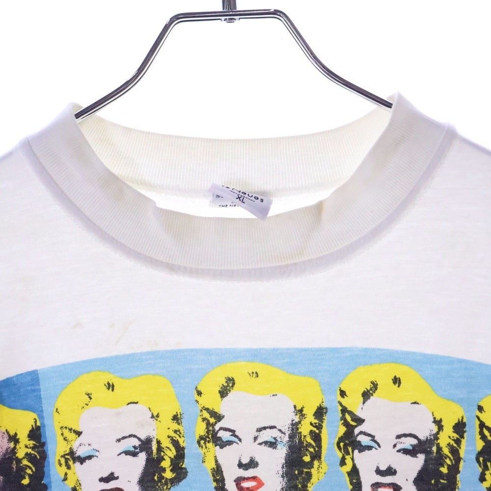 VINTAGE(ヴィンテージ) 90s ANDY WARHOL MARILYN MONROE アンディーウォーホル マリリンモンロー フロントプリント Tシャツ 半袖カットソー ホワイト