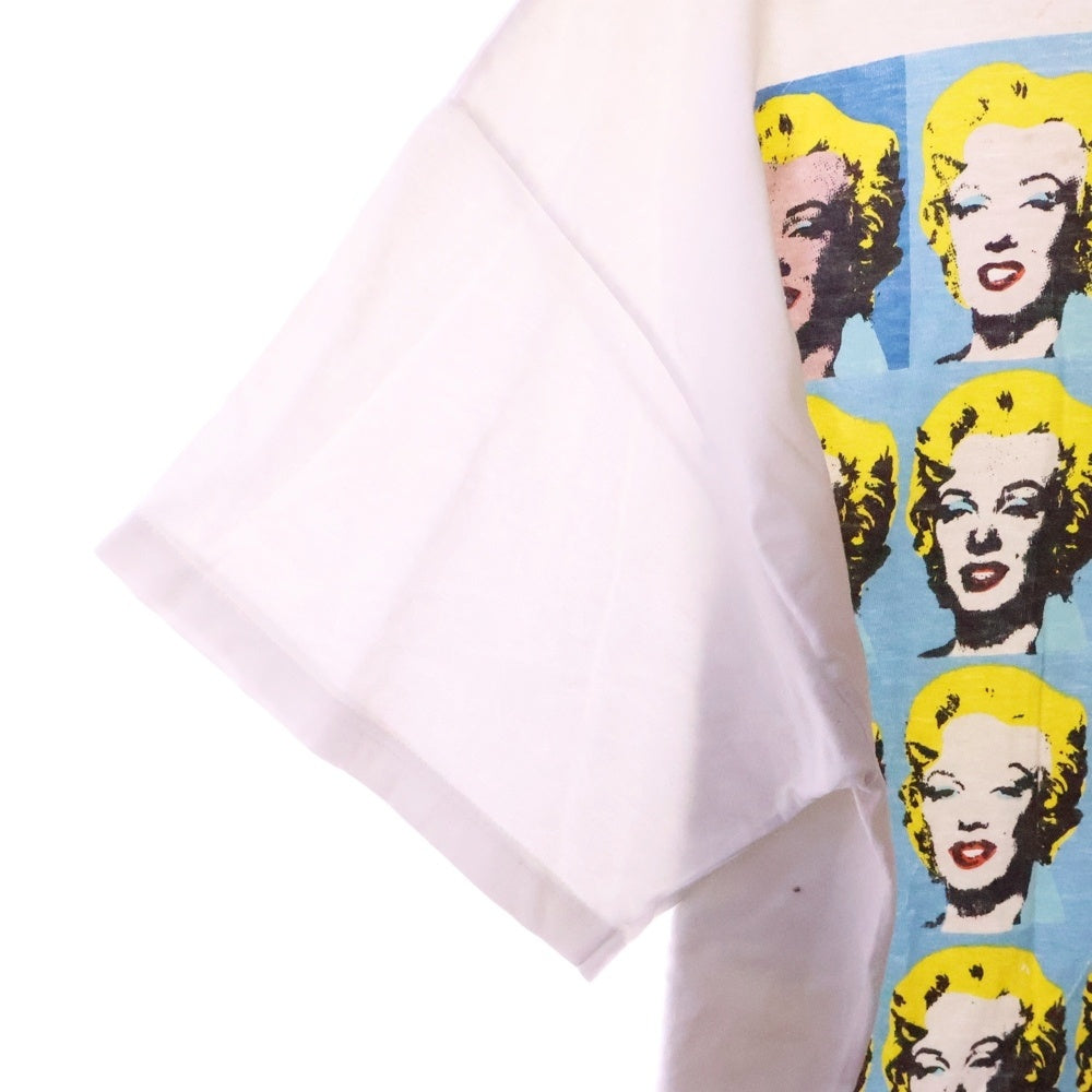 VINTAGE(ヴィンテージ) 90s ANDY WARHOL MARILYN MONROE アンディーウォーホル マリリンモンロー フロントプリント Tシャツ 半袖カットソー ホワイト