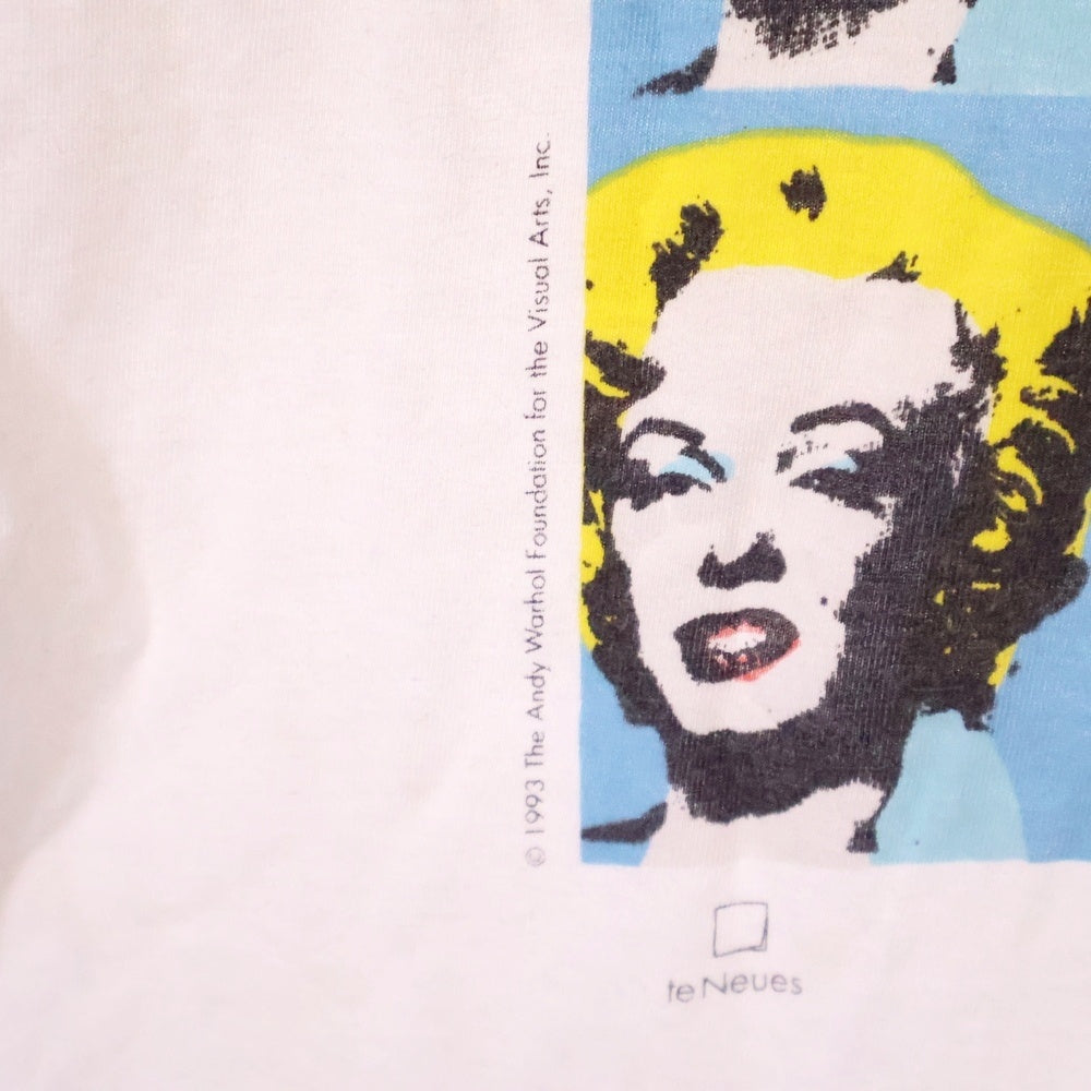VINTAGE(ヴィンテージ) 90s ANDY WARHOL MARILYN MONROE アンディーウォーホル マリリンモンロー フロントプリント Tシャツ 半袖カットソー ホワイト