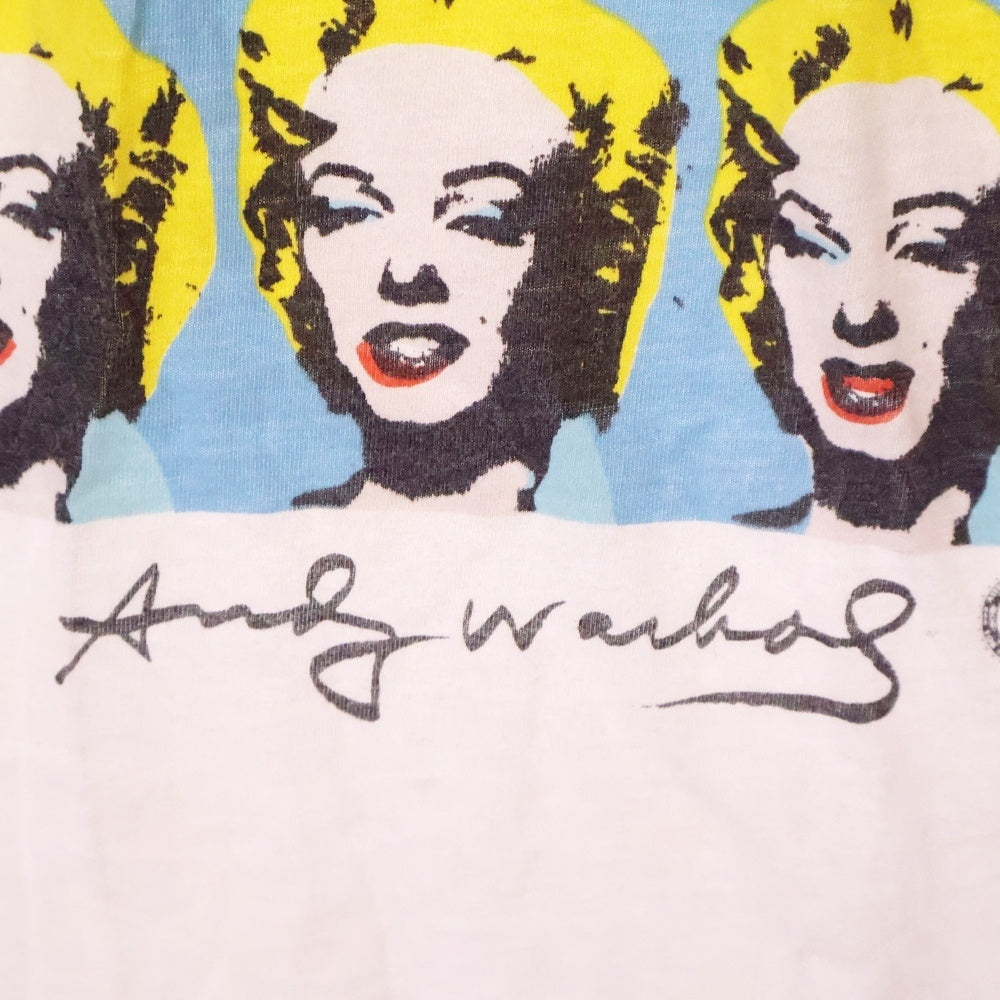 VINTAGE(ヴィンテージ) 90s ANDY WARHOL MARILYN MONROE アンディーウォーホル マリリンモンロー フロントプリント Tシャツ 半袖カットソー ホワイト