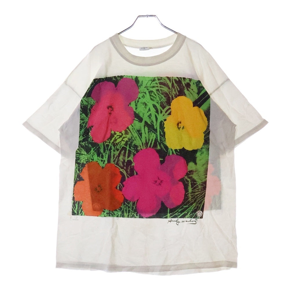 VINTAGE(ヴィンテージ) 90s ANDY WARHOL FLOWERS アンディーウォーホル フラワー 両面プリント Tシャツ 半袖カットソー ホワイト