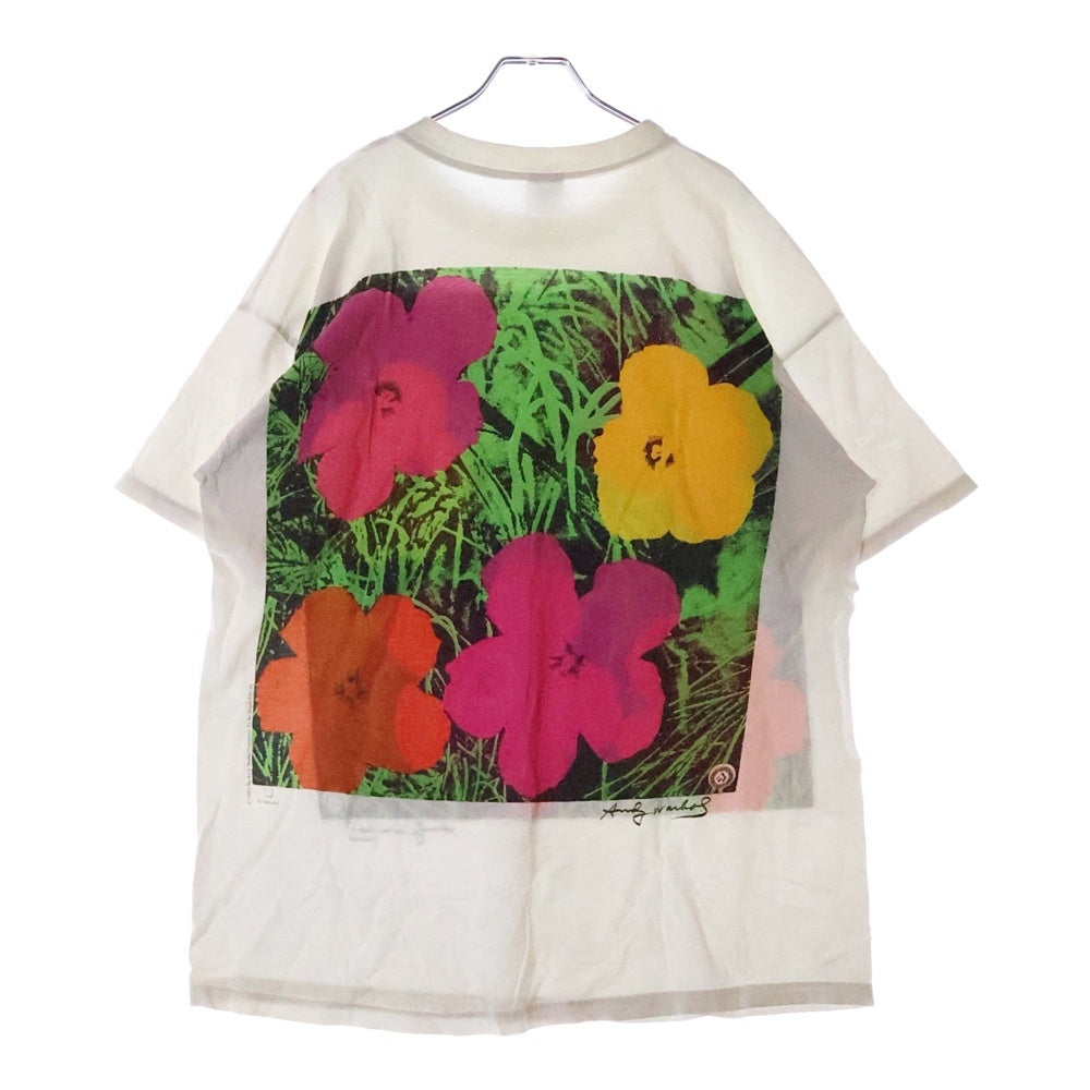 VINTAGE(ヴィンテージ) 90s ANDY WARHOL FLOWERS アンディーウォーホル フラワー 両面プリント Tシャツ 半袖カットソー ホワイト