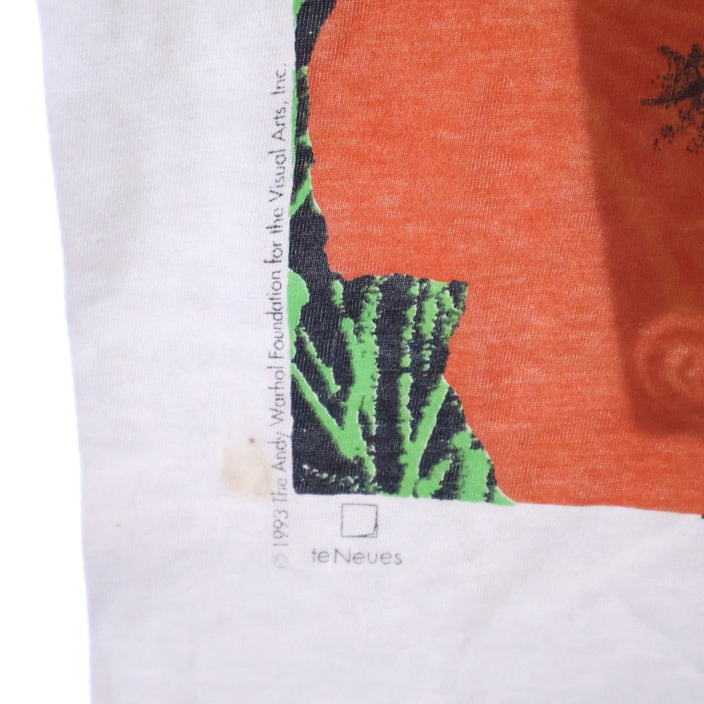 VINTAGE(ヴィンテージ) 90s ANDY WARHOL FLOWERS アンディーウォーホル フラワー 両面プリント Tシャツ 半袖カットソー ホワイト
