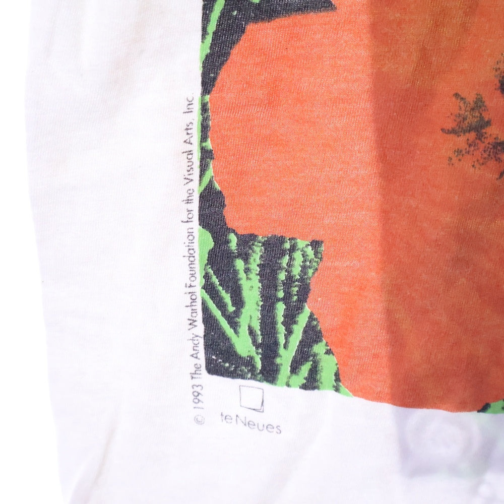 VINTAGE(ヴィンテージ) 90s ANDY WARHOL FLOWERS アンディーウォーホル フラワー 両面プリント Tシャツ 半袖カットソー ホワイト