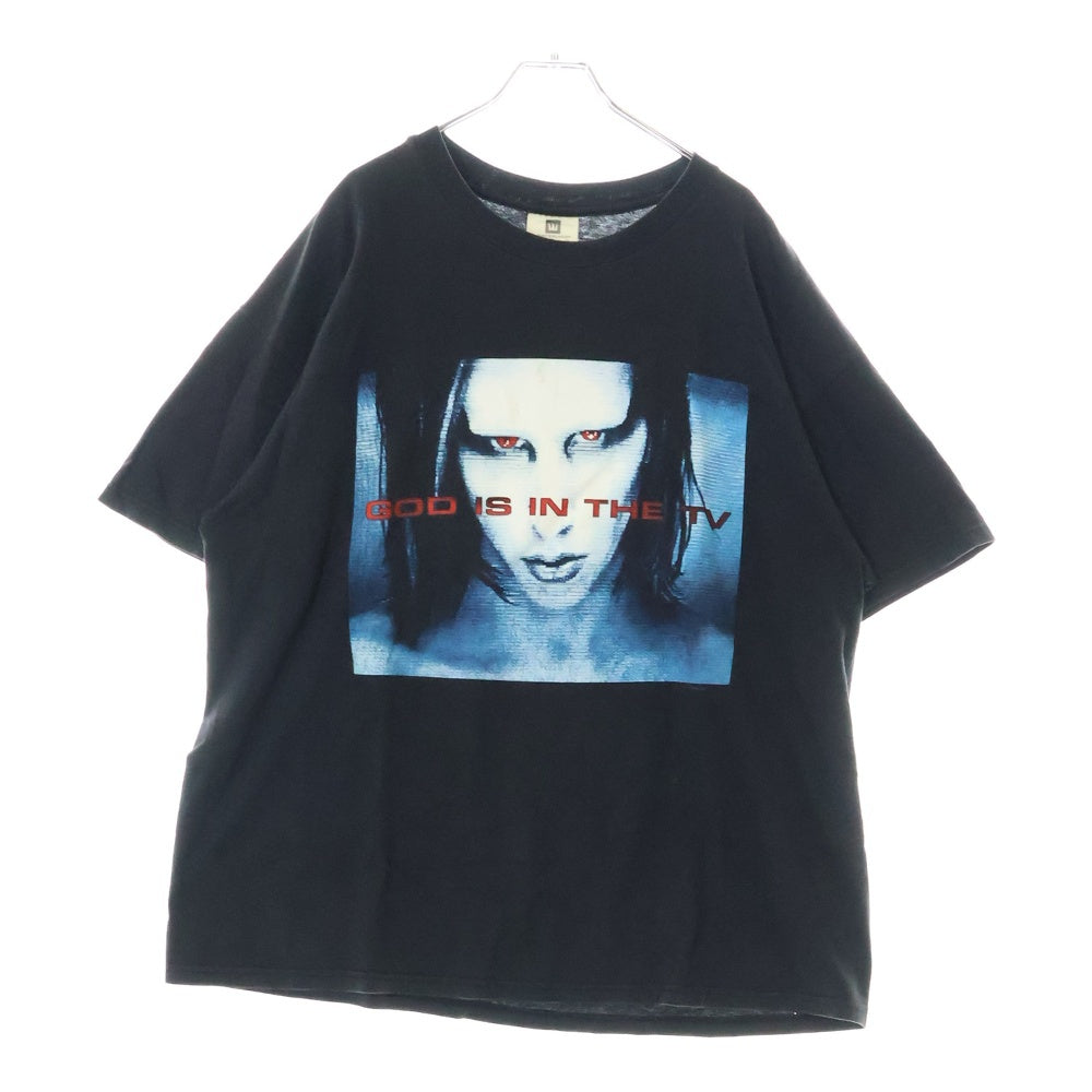 VINTAGE(ヴィンテージ) 90s MARILYN MANSON GOD IS IN THE TV マリリンマンソン ゴッドイズザティーヴィー Tシャツ 半袖カットソー ブラック