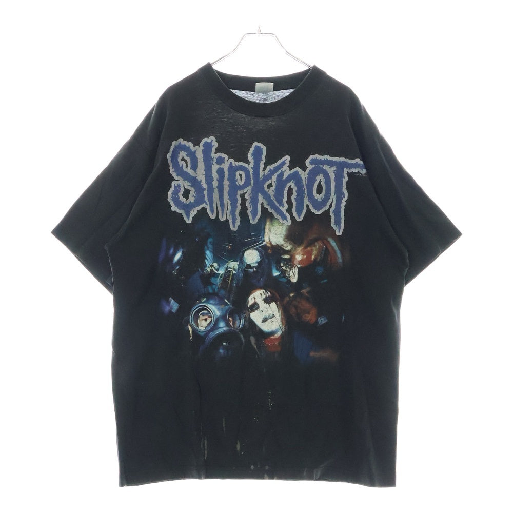 VINTAGE(ヴィンテージ) 00s SLIPKNOT 2001 DOUBLESIDE スリップノット ダブルサイド 両面プリント Tシャツ 半袖カットソーブラック