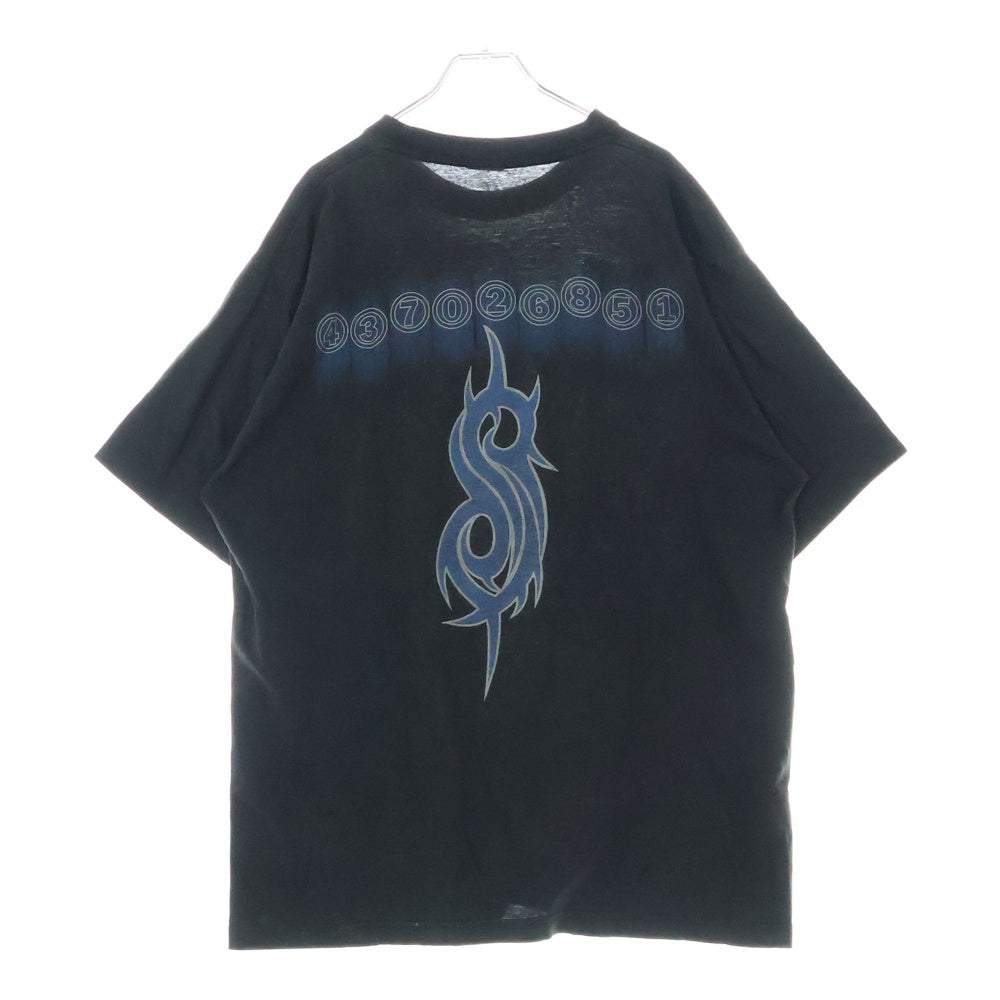 VINTAGE(ヴィンテージ) 00s SLIPKNOT 2001 DOUBLESIDE スリップノット ダブルサイド 両面プリント Tシャツ 半袖カットソーブラック