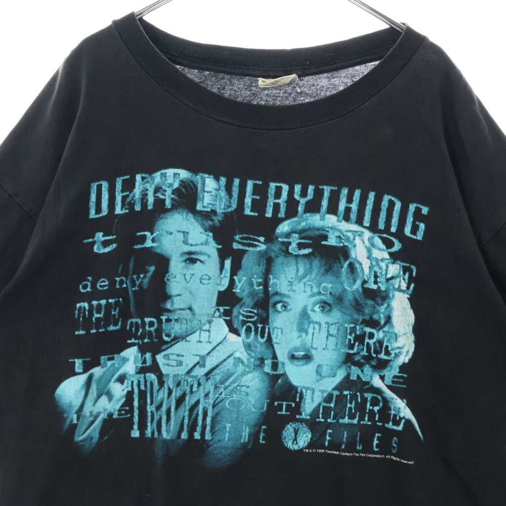 VINTAGE(ヴィンテージ) 90s X FILES エックスファイル 海外ドラマ Tシャツ 半袖カットソー ブラック