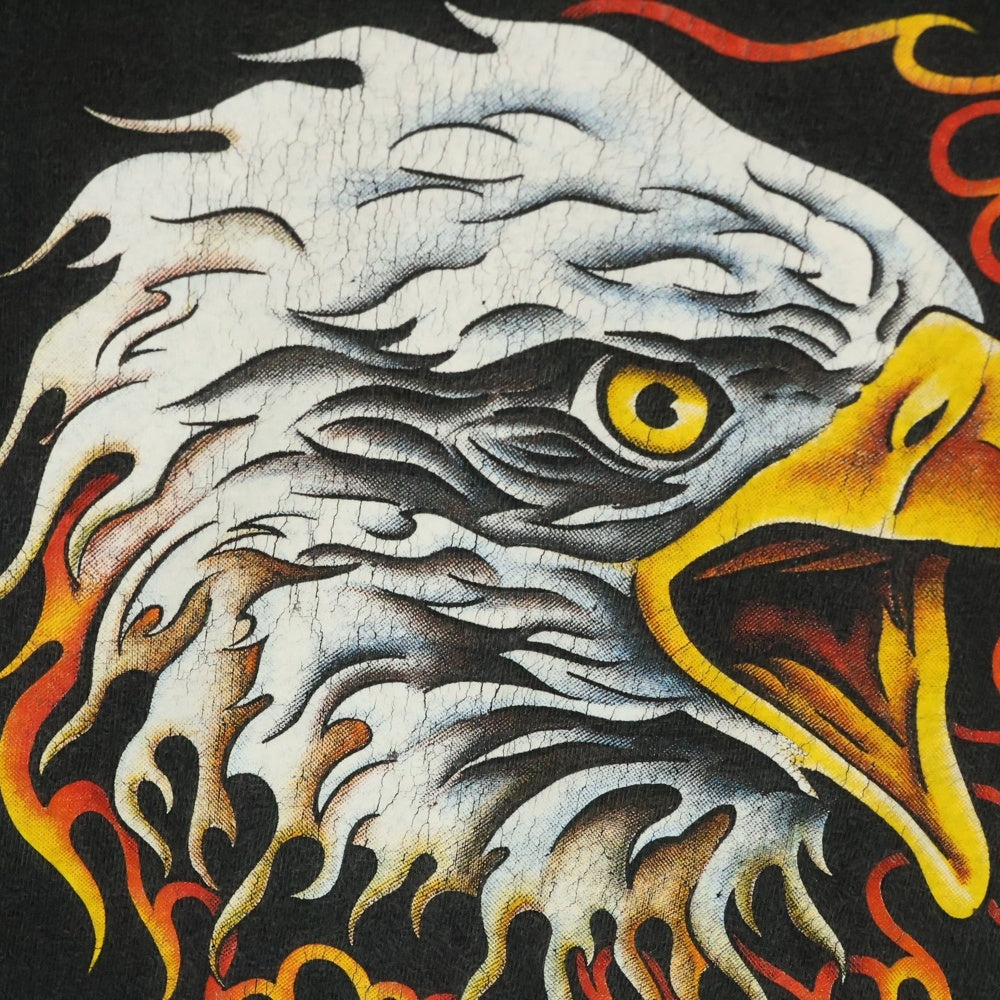 VINTAGE(ヴィンテージ) 90s HARLEY DAVIDSON EAGLE ノースリーブ ハーレーダビッドソン Tシャツ 半袖カットソー ブラック