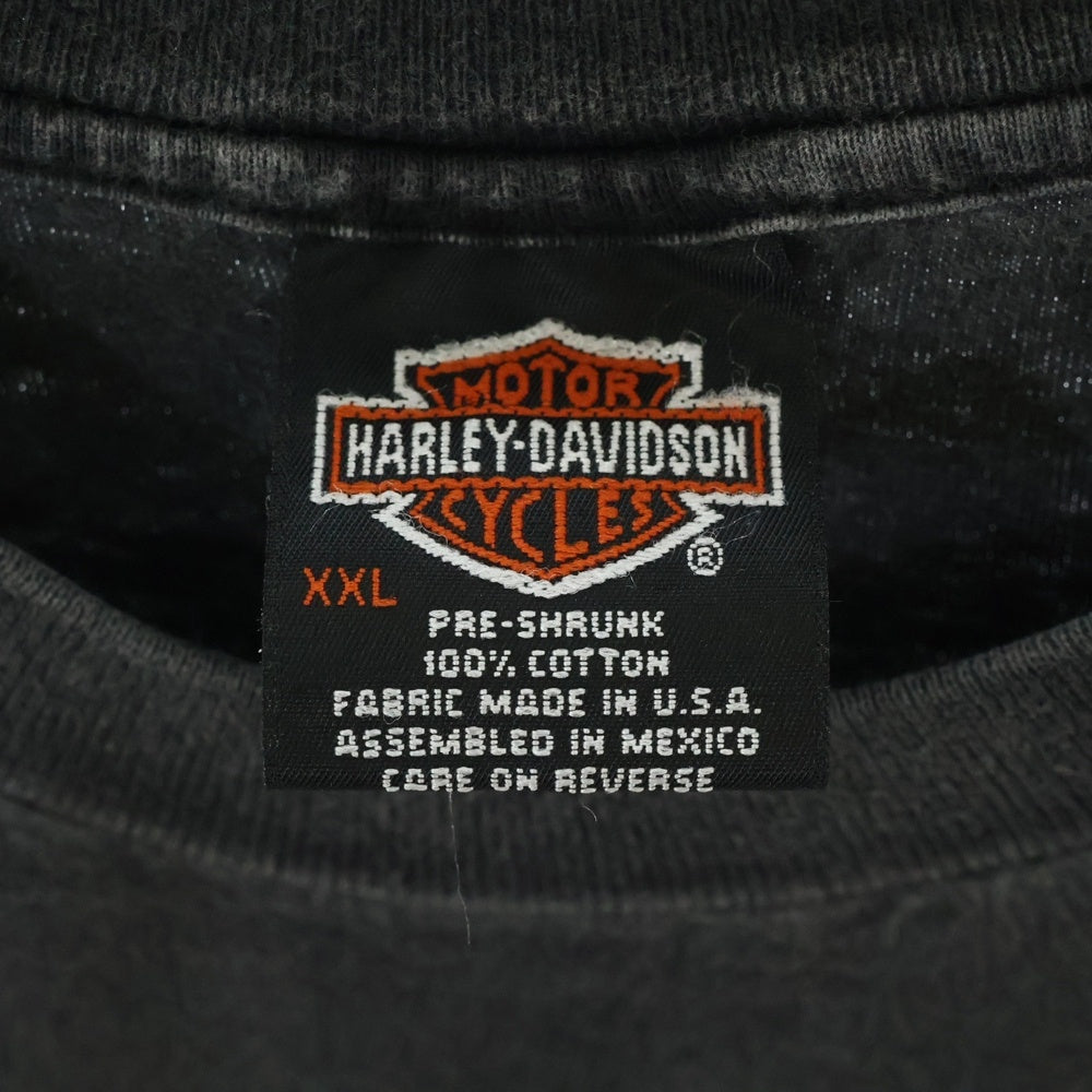 VINTAGE(ヴィンテージ) 90s HARLEY DAVIDSON EAGLE ノースリーブ ハーレーダビッドソン Tシャツ 半袖カットソー ブラック