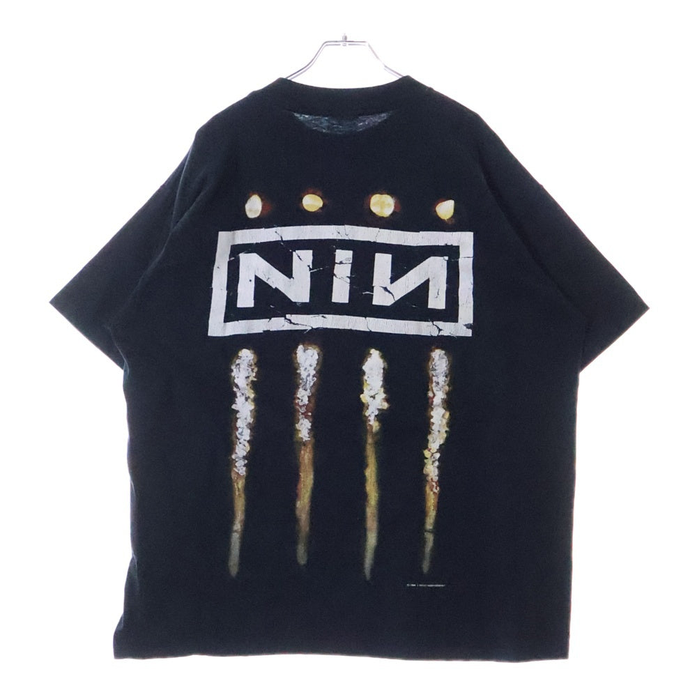 VINTAGE(ヴィンテージ) 90s NINE INCH NAILS THE DOWNWARD SPIRAL ALL SPORTタグ ヴィンテージ ナインインチネイルズ ダウンワードスパイラル プリント半袖Tシャツ ブラック