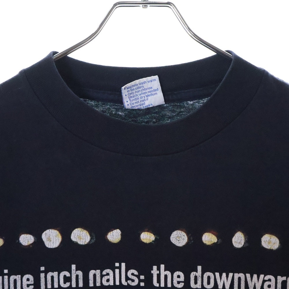 VINTAGE(ヴィンテージ) 90s NINE INCH NAILS THE DOWNWARD SPIRAL ALL SPORTタグ ヴィンテージ ナインインチネイルズ ダウンワードスパイラル プリント半袖Tシャツ ブラック