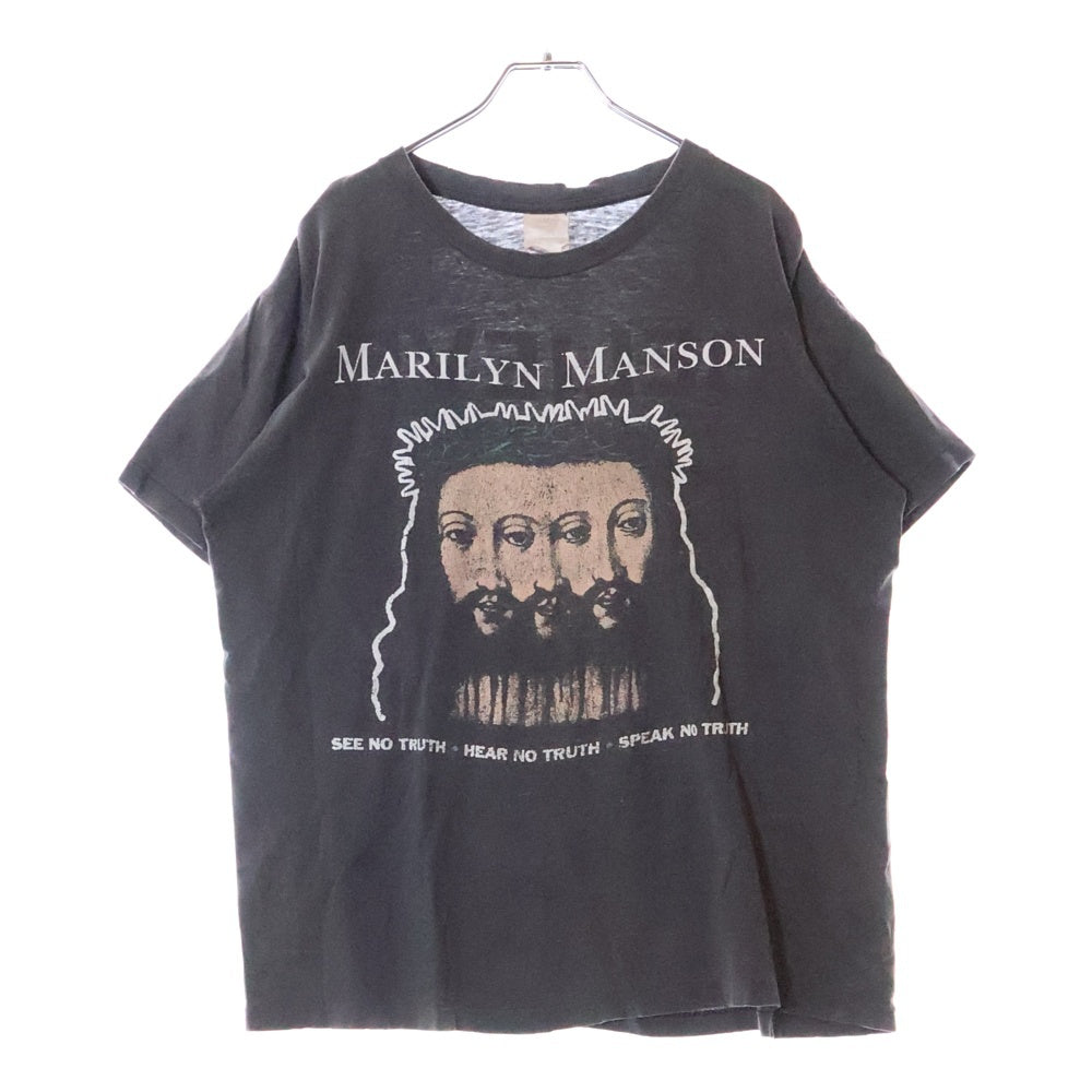 VINTAGE(ヴィンテージ) 90S MARILYN MANSON BELIEVE WINTERLAND マリリンマンソン ビリーブ プリント半袖Tシャツ ブラック