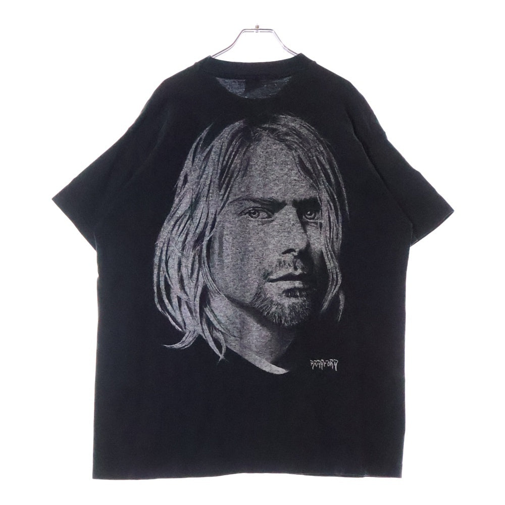 VINTAGE(ヴィンテージ) 90s NIRVANA BRADFORD KURT COBAIN ニルヴァーナ カートコバーン Tシャツ 半袖カットソー ブラック