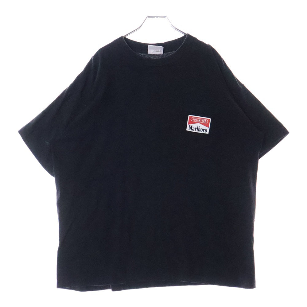 VINTAGE(ヴィンテージ) 90s MARLBORO RAILROAD POCKET TEE マルボロ レイルロード ポケットTシャツ 半袖カットソー ブラック