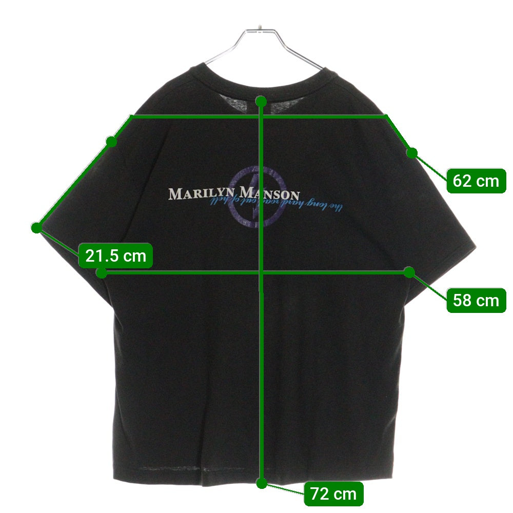 VINTAGE(ヴィンテージ) 90s MARILYN MANSON LONG LORD OUT OF HELL マリリンマンソン ロングロード アウト オブ ヘル Tシャツ 半袖カットソー ブラック
