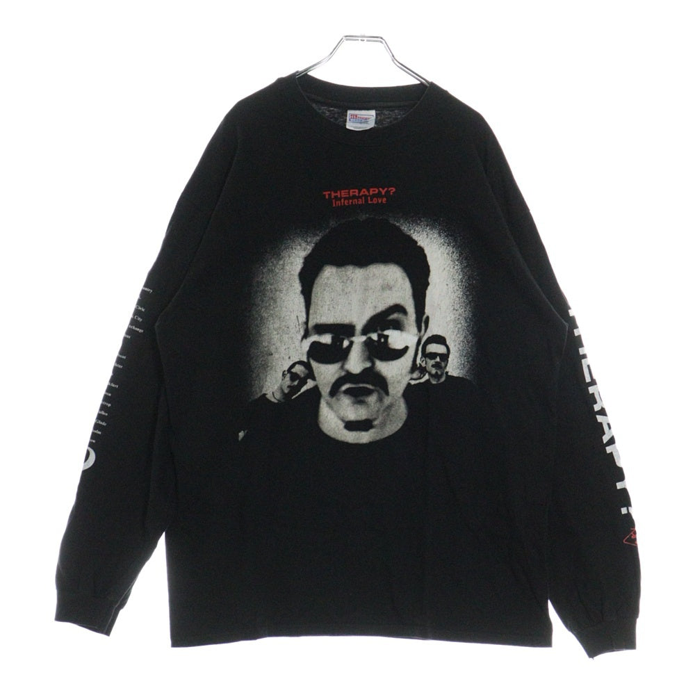 VINTAGE(ヴィンテージ) 90s THERAPY INFERNAL LOVE L/S セラピー 95 ツアー アームプリント ロングスリーブ Tシャツ 長袖カットソー ブラック