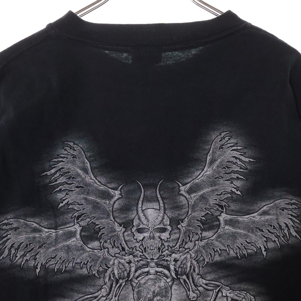 VINTAGE(ヴィンテージ) 90s BLACK ANGEL USA製 L/S 長袖 ロングスリーブカットソー ブラック
