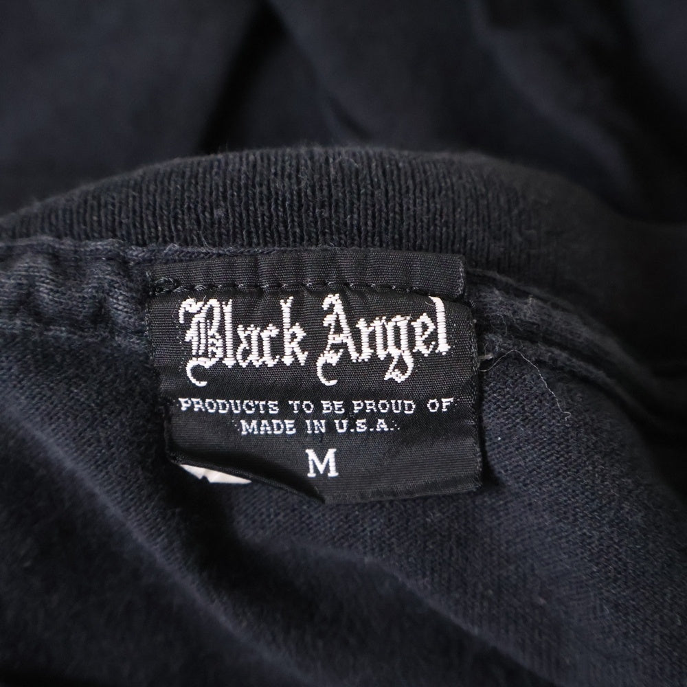 VINTAGE(ヴィンテージ) 90s BLACK ANGEL USA製 L/S 長袖 ロングスリーブカットソー ブラック
