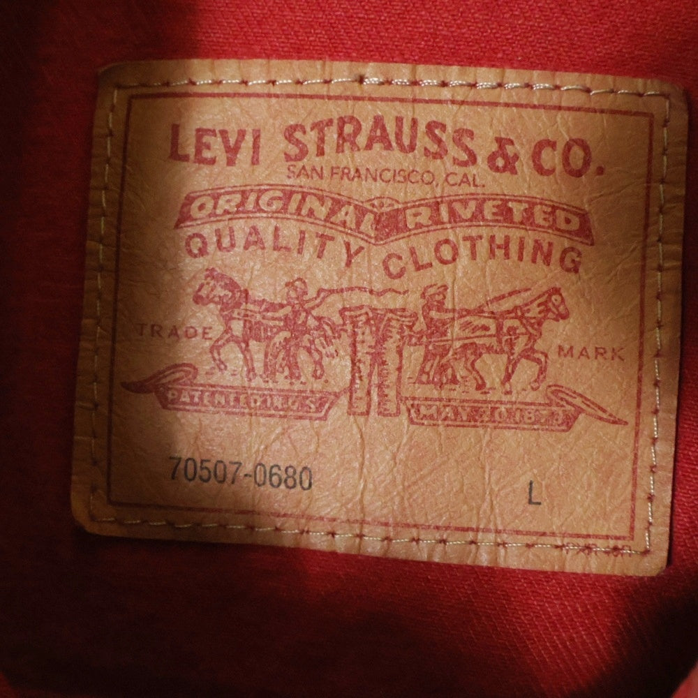 Levi's(リーバイス) 70507-0680 ボタン裏刻印822 デニム トラッカー ジャケット レッド