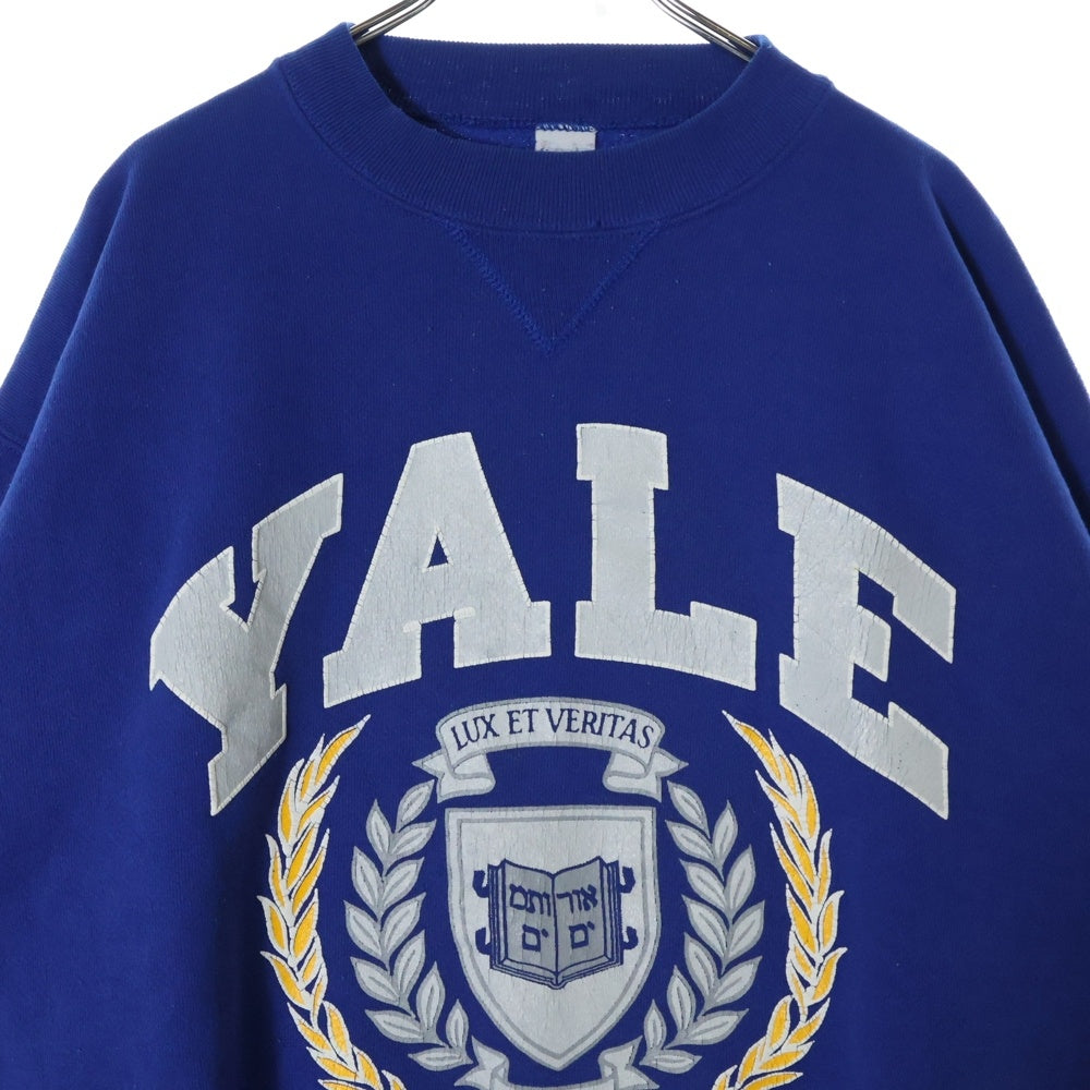 CHAMPION(チャンピオン) 80s YALE LUX ET VERITAS イエール カレッジロゴ トリコタグ スウェット トレーナー ブルー
