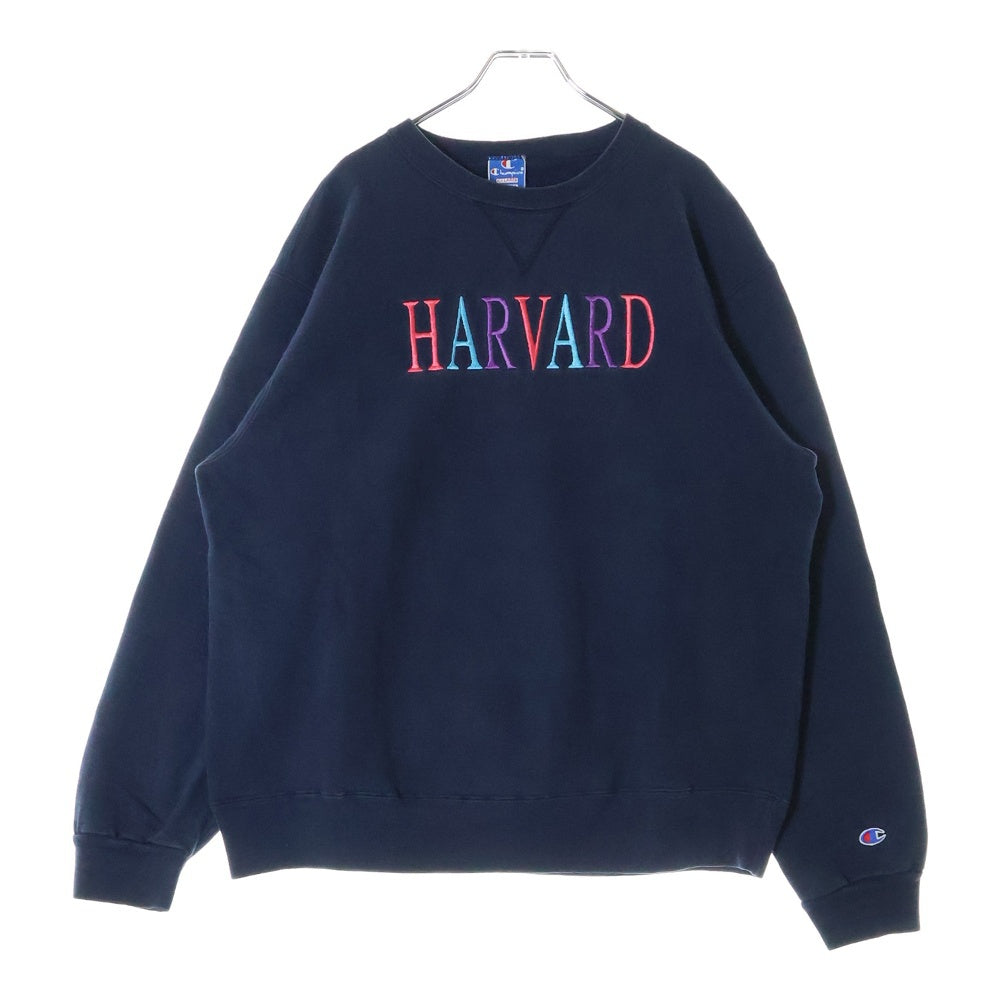 CHAMPION(チャンピオン) 80~90s HARVARD ハーバード カレッジロゴ 青刺繍タグ スウェット トレーナー ネイビー