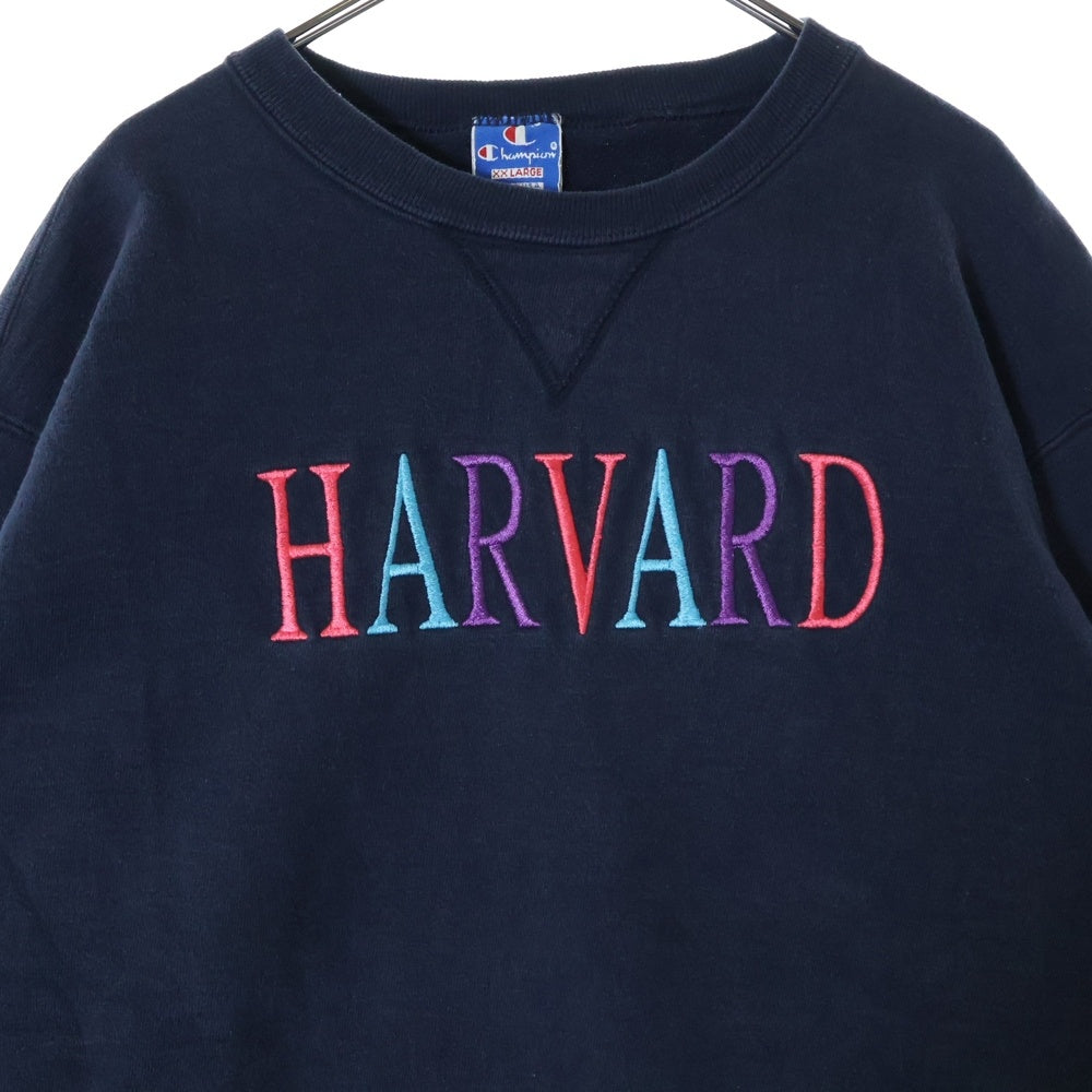 CHAMPION(チャンピオン) 80~90s HARVARD ハーバード カレッジロゴ 青刺繍タグ スウェット トレーナー ネイビー