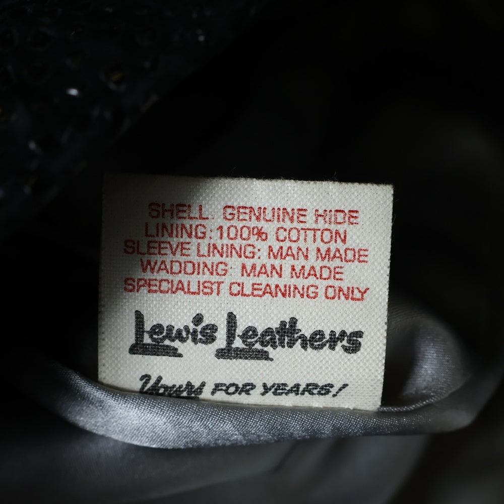 Lewis Leathers(ルイスレザー) AVIAKIT SUPER PHANTOM DESIGN LEATHER JACKET ENGLAND製 スーパーファントム イングランド製 スエード切替 デザイン レザージャケット ブラック