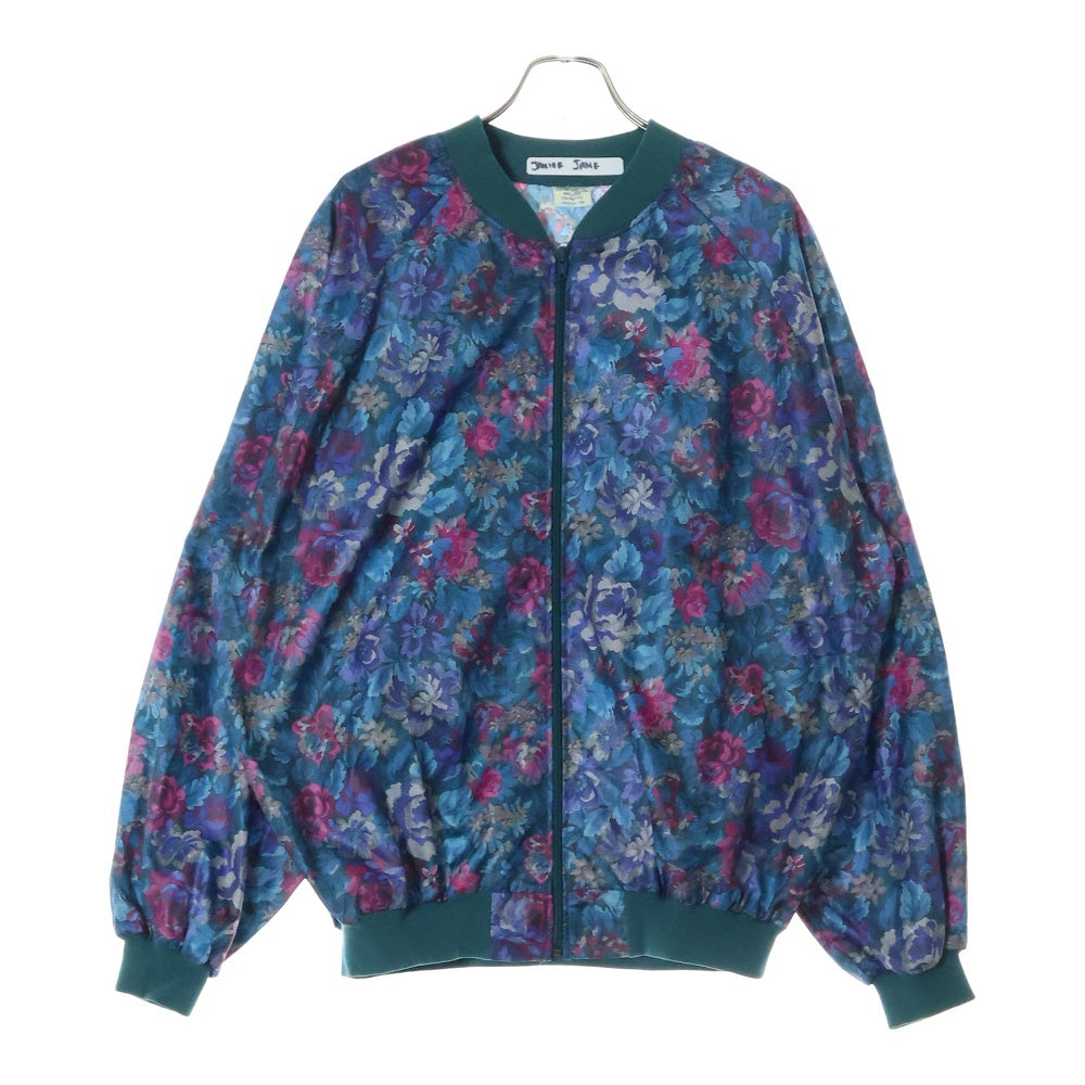 VINTAGE(ヴィンテージ) 90~00s FLOWER ALL PATTERN USA製 花 総柄 ジップアップ ナイロン ブルゾン ジャケット グリーン/ピンク/パープル