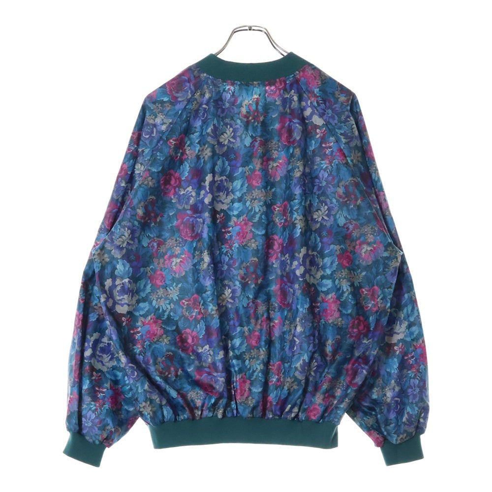VINTAGE(ヴィンテージ) 90~00s FLOWER ALL PATTERN USA製 花 総柄 ジップアップ ナイロン ブルゾン ジャケット グリーン/ピンク/パープル