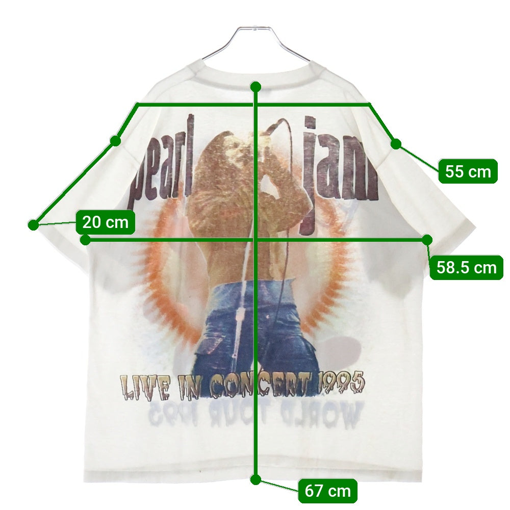 VINTAGE(ヴィンテージ) 90s PEARL JAM WORLD TOUR 1995 パールジャム ワールドツアー Tシャツ 半袖カットソー ホワイト