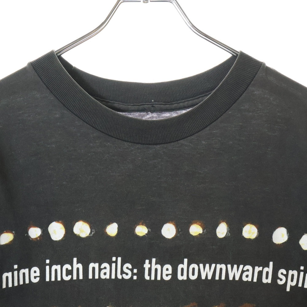 VINTAGE(ヴィンテージ) 90s NINE INCH NAILS THE DOWNWARD SPIRAL SHREDDER ナインインチネイルズ ダウンワードスパイラル シュレッダー 両面プリント半袖Tシャツ ブラック
