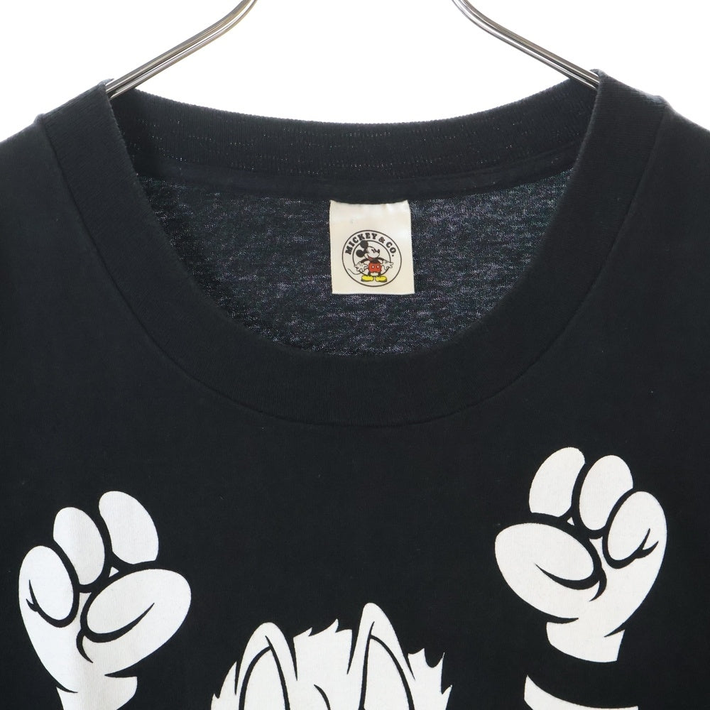 VINTAGE(ヴィンテージ) 90s DISNEY ドナルド フロント プリント Tシャツ 半袖カットソー ブラック