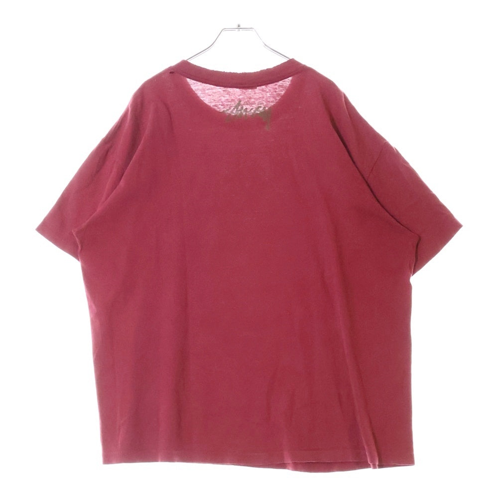 STUSSY(ステューシー) 90s OLD STUSSY オールド 両面プリント Tシャツ 半袖カットソー ボルドー