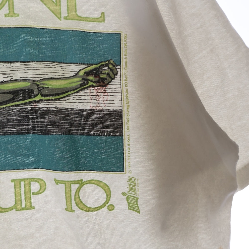 VINTAGE(ヴィンテージ) 90s SOMEONE TO LOOK UP JESUS イエス 両面プリント 半袖Tシャツ カットソー ホワイト