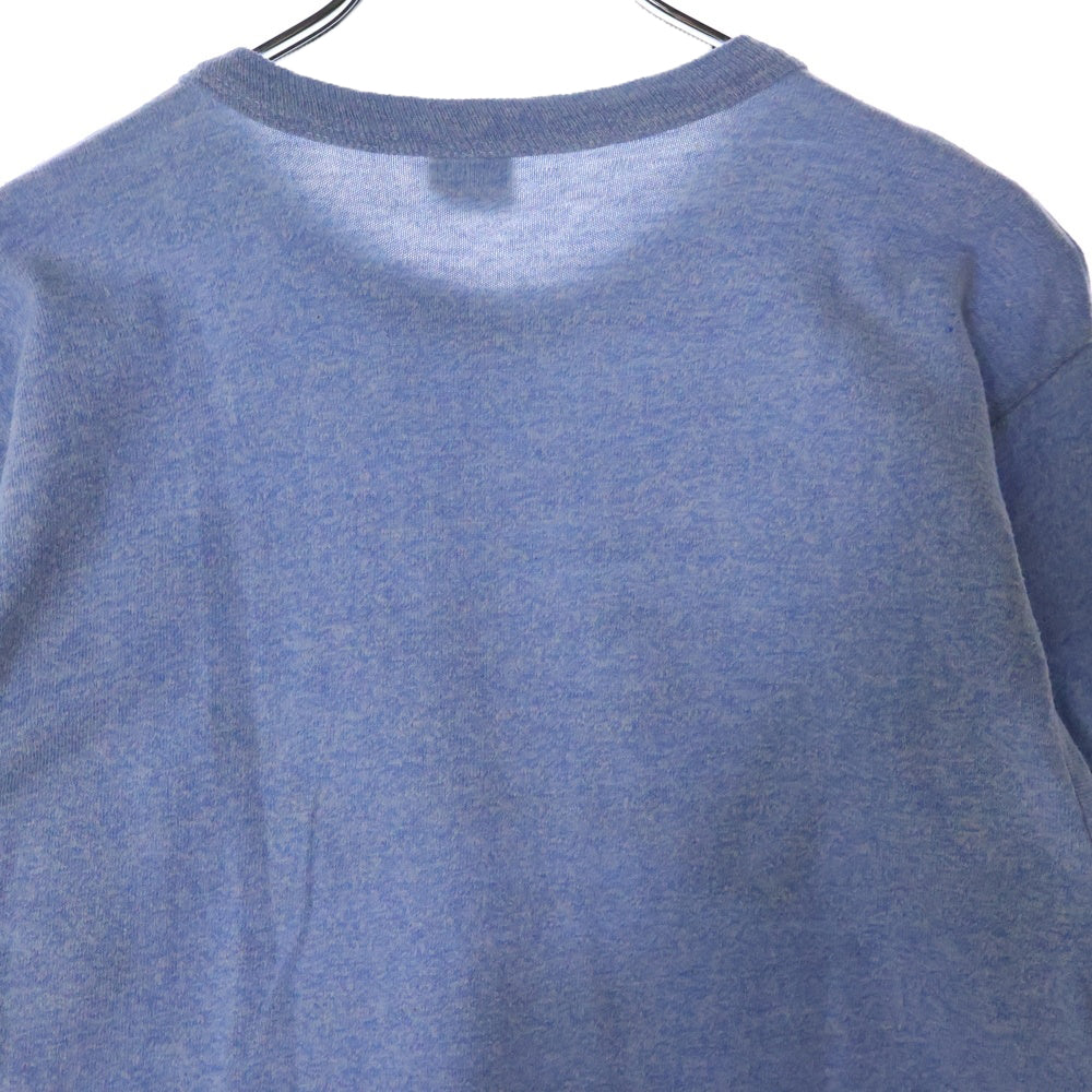 CHAMPION(チャンピオン) 70-80s U.S.N.A. USNA カレッジロゴ バータグ 霜降り 半袖Tシャツ カットソー ブルー