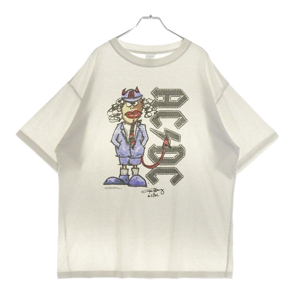 VINTAGE(ヴィンテージ) 00s AC/DC フロント プリント Tシャツ 半袖カットソー ホワイト
