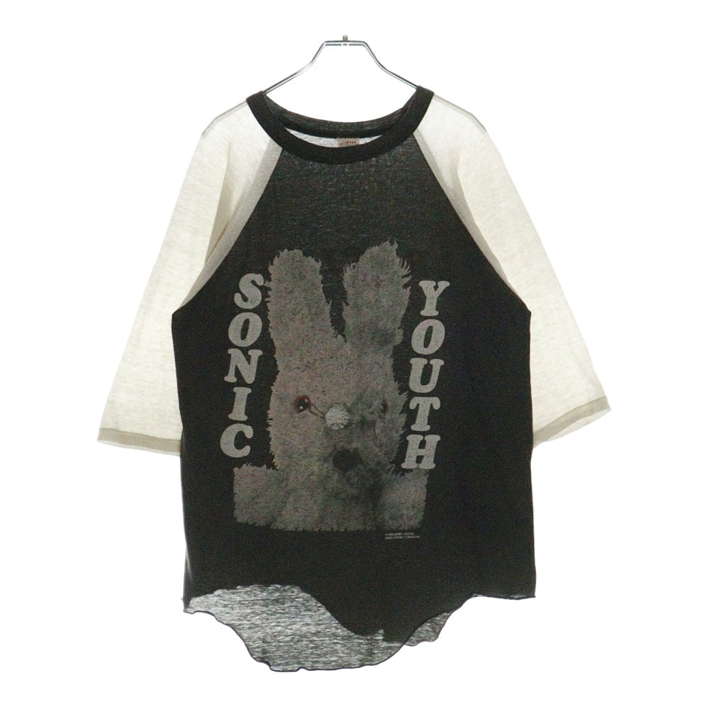 VINTAGE(ヴィンテージ) 90s SONIC YOUTH GRACIAS RABBIT RAGLAN ソニックユース グラシアス ラビット ラグランスリーブ Tシャツ 長袖カットソー ブラック