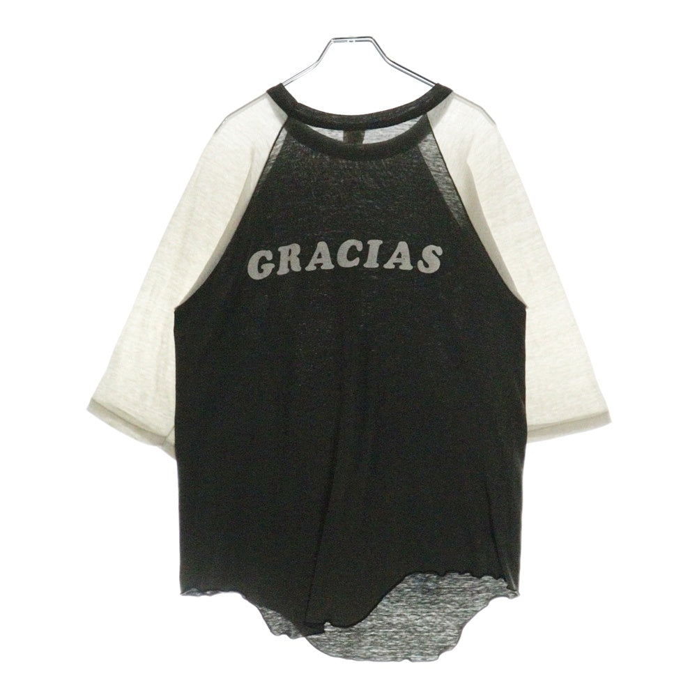 VINTAGE(ヴィンテージ) 90s SONIC YOUTH GRACIAS RABBIT RAGLAN ソニックユース グラシアス ラビット ラグランスリーブ Tシャツ 長袖カットソー ブラック